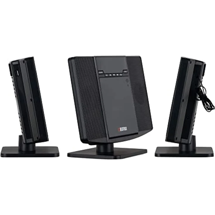 Beatfoxx MCD-60 Vertikal Stereoanlage (CD/MP3-Player, USB, Bluetooth, Aux In, Stand- oder Wandmontage, inkl. Fernbedienung) Schwarz – Bild 4