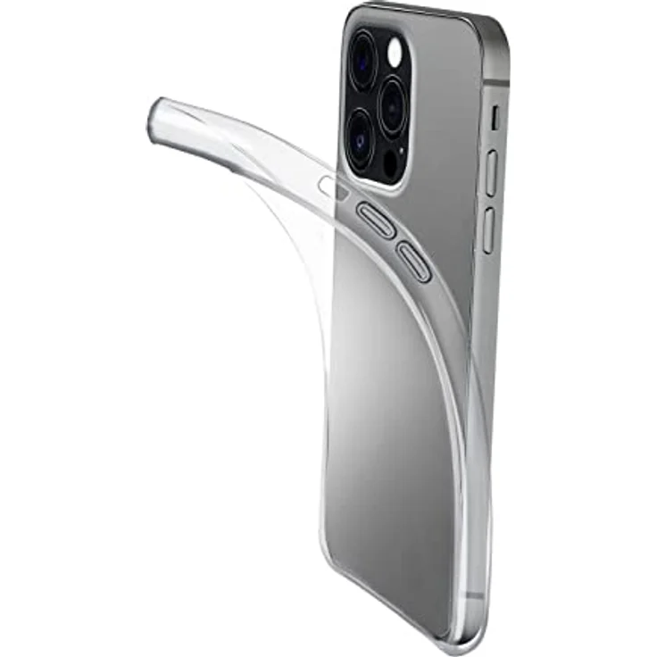 Cellularline Fine iPhone 15 Pro Ultradünne Transparente Weichgummihülle - Geschützte Kanten, Tasten und Anschlüsse - Transparent – Bild 1