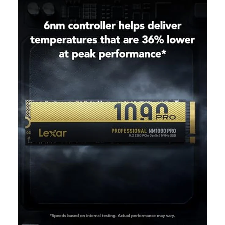 Lexar SSD 2TB PCIe 5.0 Gen5 NVMe, Bis zu 14.000MB/s, Erweiterte Thermokontrolle, DirectStorage-kompatibel für AI-Lasten, Gaming & Content-Erstellung – Bild 4