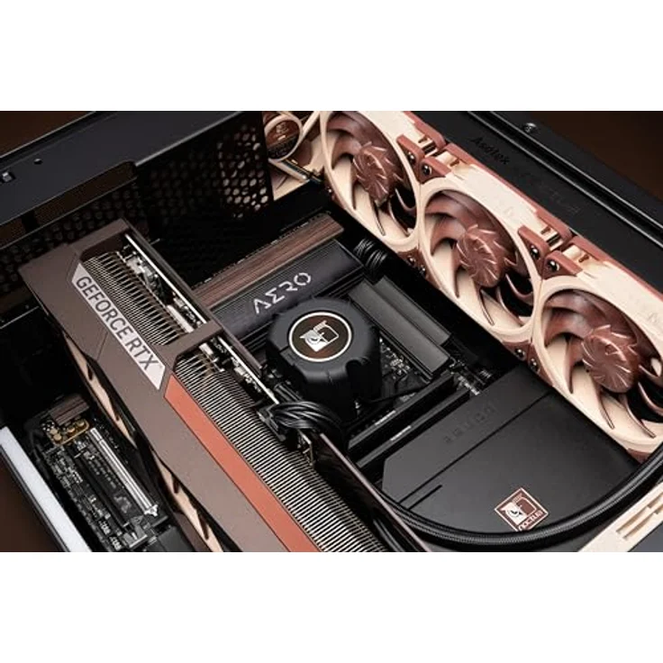 Noctua NL-LC1-36, 360mm Leiser All-in-One-Wasserkühler (AIO) für AMD AM5 und Intel LGA1851/LGA1700-CPUs, schwarz/braun/beige, inklusive NT-H2-Wärmeleitpaste – Bild 3