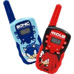 Sonic Walkie Talkie Set für Kinder, mit 300 m Reichweite, Digitalem LCD-Display und VOX-Funktion, inklusive Taschenlampe