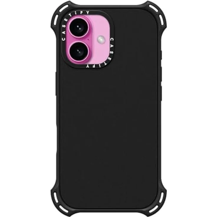 CASETiFY Bounce Schutzhülle für iPhone 16, stoßfest, 6,5 m, 6 x Fallschutz in Militärqualität, kompatibel mit Magsafe, Mattschwarz – Bild 2