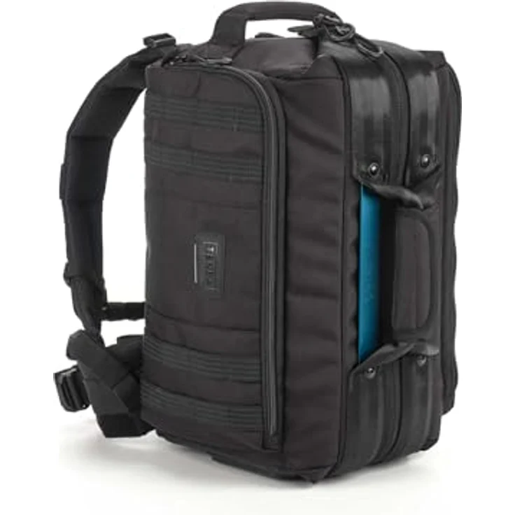 Tenba Cineluxe 16 (V2) Fotorucksack, schwarze Kameratasche für professionelle Camcorder und Kinokameras, mit schnell zugänglichem Mittelreißverschluss und Trolley-Gurt. – Bild 1