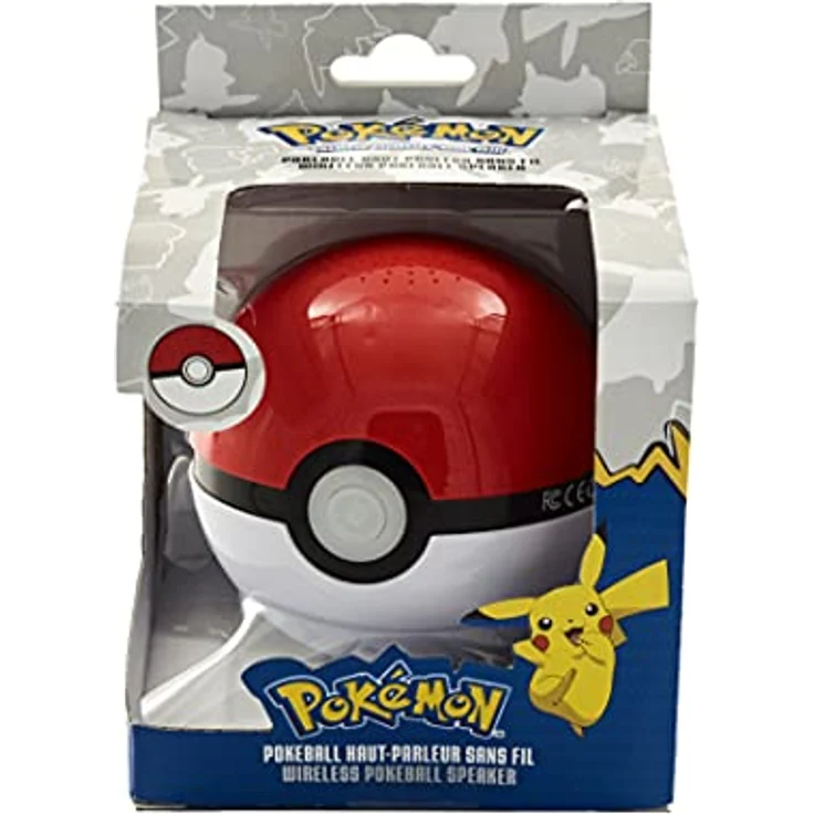 Teknofun Pokemon Wireless-Lautsprecher Pokeball (Akkubetrieb), Bluetooth Lautsprecher, Rot, Weiss – Bild 3