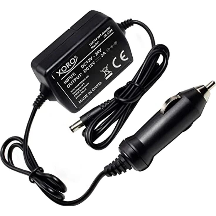 Xoro CA1224, Auto-Netzteil für Laptops, 12V und 24V Kompatibilität – Bild 1