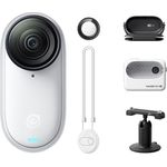 Insta360 GO 3S 128 GB - Tragbare 4K Mini-Kamera, Freihand-POVs, Stabilisierung, 140 min Akku, 10 m wasserdicht, KI-Bearbeitung, Apple Find My, für Vlogs, Reisen, Outdoor