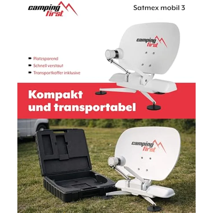Camping First Satmex mobil 3, vollautomatische mobile Satellitenantenne mit 31dBi Signalverstärkung und Plug-&-Play Funktion – Bild 7