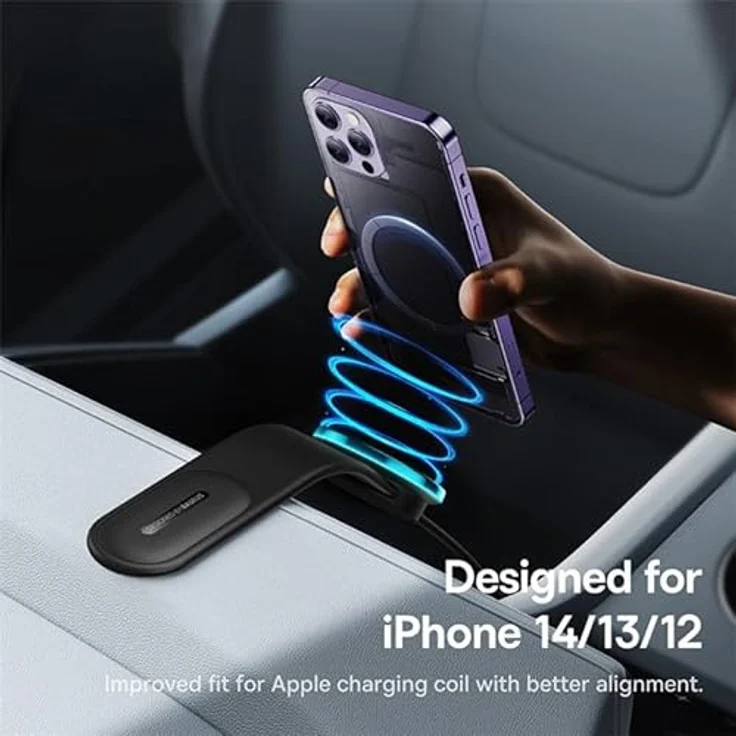 Baseus Wireless Charging Car Mount C02 Pro Series, Wireless Charger mit 15 W Leistung, Schwarz – Bild 2