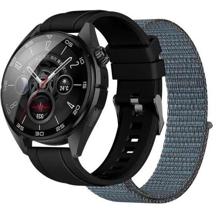 Nilox Sportivo NXSWTRAILPRO, Smartwatch mit 1,43 Zoll AMOLED Display, GPS, Gesundheitsüberwachung, Schwarz