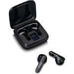 Lenco EPB-430BK - True Wireless In Ear Kopfhörer mit Bluetooth - Wireless Ear Buds - Kabelloses Aufladen - USB-C Charging - Lade-Case mit Anzeige - Schwarz