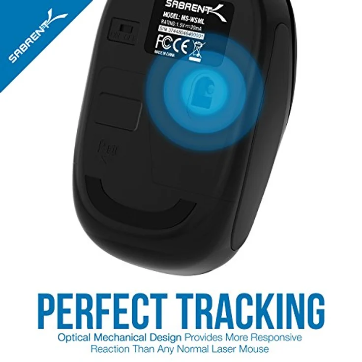 Sabrent Mäuse Mini-Reise 2.4GHz Funkmaus mit Nano-Empfänger (MS-WSML) – Bild 4