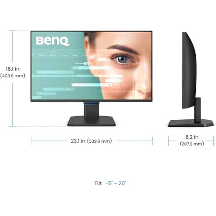 BenQ GW2490C, 23,8 Zoll 1080p FHD IPS Eye-Care-Monitor, 144 Hz, USB-C, flimmerfrei, Low Blue Light, ultraschmaler Rahmen, TÜV-zertifiziert – Bild 4