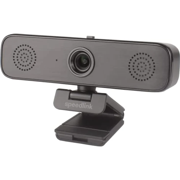 Speedlink AUDIVIS Full HD Conference Webcam – 100° Bildwinkel, integrierte Lautsprecher, schwarz – Bild 1