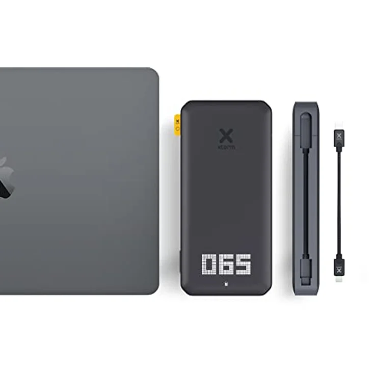 Xtorm Powerbank Titan Pro 140W, 24.000 MAH, XB402, USB-C-PD, LED-Indikator, kompatibel mit Smartphone, Tablet und Laptop, XB4-Serie, einschließlich magnetisches USB-Kabel, langlebiges Material, Grau – Bild 2