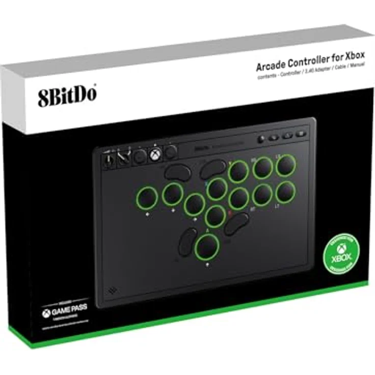 8bitdo Arcade Controller Xbox/PC, Gaming Controller mit benutzerfreundlichem Design, Schwarz – Bild 5