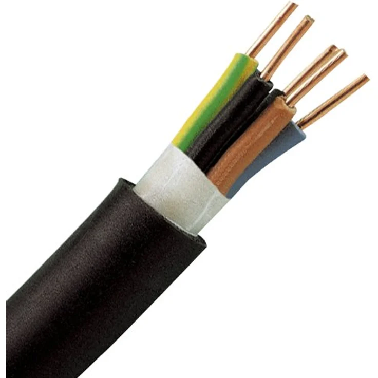 Kopp 157410042 Erdleitung NYY-J, 5 x 1.5 mm², 10 m, schwarz – Bild 2