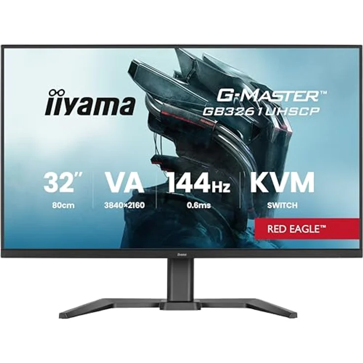 iiyama G-MASTER Red Eagle GB3261UHSCP, 32" 4K Gaming-Monitor mit 144Hz, KVM Switch und USB-C-Konnektivität – Bild 2