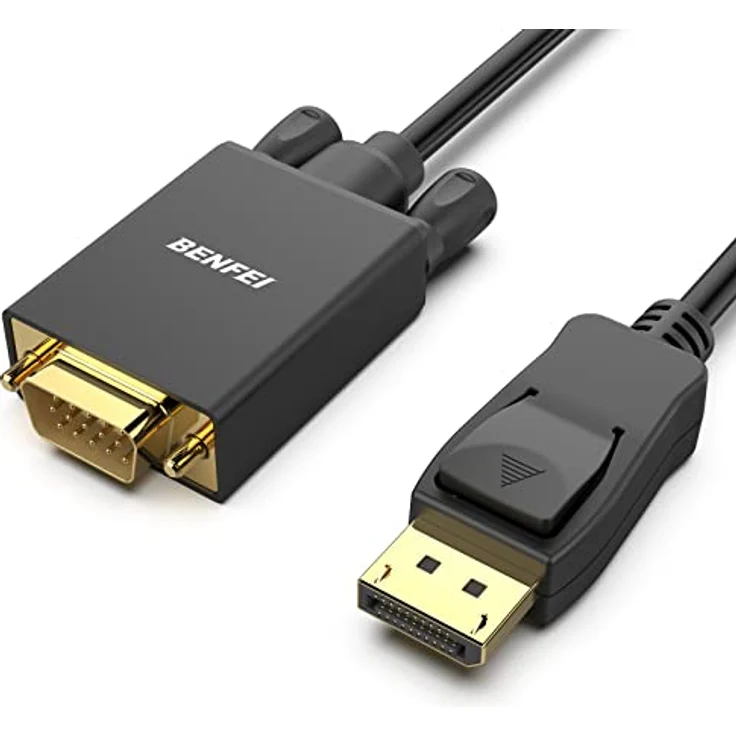 DisplayPort zu VGA 1,8 m Kabel, benfei Display Port auf VGA Adapter Stecker auf Stecker vergoldet Kordel für Lenovo, Dell, HP, Asus und andere Marke – Bild 2