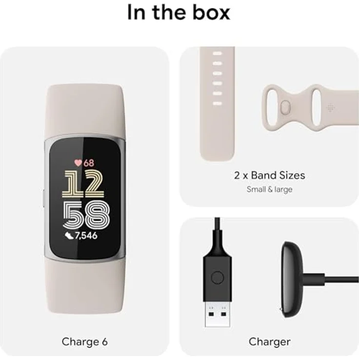 Fitbit Charge 6, Smartwatch mit Google-Apps, EKG-Funktion, Herzfrequenzüberwachung und 7 Tagen Akkulaufzeit, Schwarz – Bild 8
