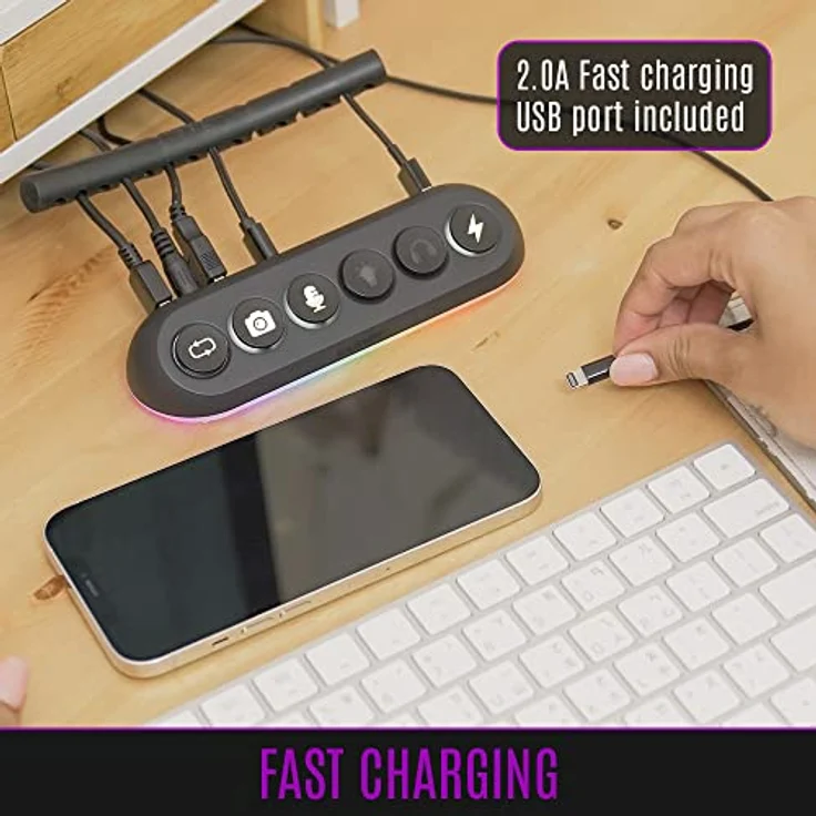 Streamplify USB Hub 3.0 mit Netzteil - 5-Port USB Adapter - USB Verteiler 3.0 - USB Hub Aktiv 3.0 mit Netzteil - USB 3.0 Hub - USB Splitter – Bild 5