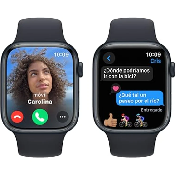 Apple Watch Series 9, GPS, 45MM, Aluminiumgehäuse Mitternacht, Sportarmband Mitternacht, M/L – Bild 4