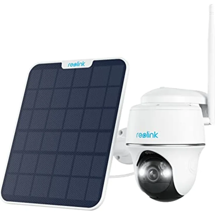 Reolink Erste 4K Solar Überwachungskamera Aussen Akku, Argus PT Ultra + 6W Solarpanel, 2,4&5GHz WiFi, Standalone, Solar WLAN Kamera Outdoor mit 8MP UHD Farbnachtsicht, KI-Erkennung, Keine Monatsgebühr