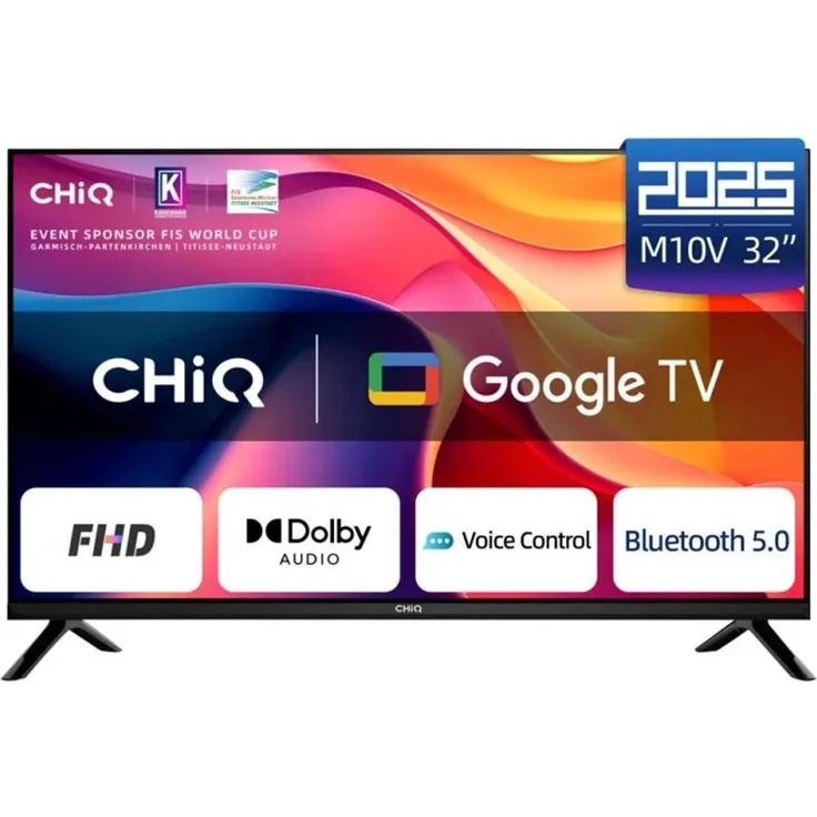 CHiQ L32FM10V, 32 Zoll (80 cm) Full-HD Smart TV mit Google TV, Dolby Audio und HDR-Unterstützung