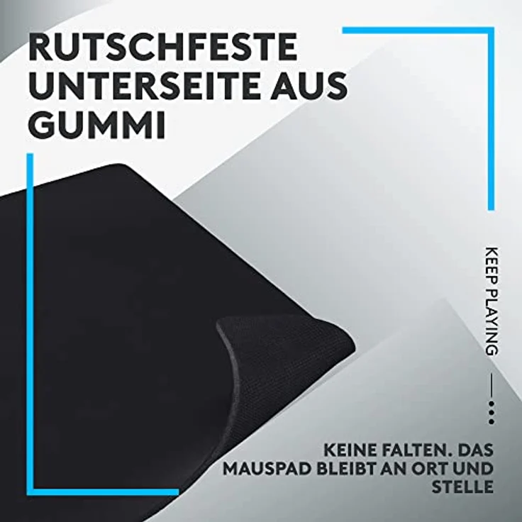 Logitech G640 Mauspad - Texturiert - 400 mm x 460 mm x 3 mm Abmessung - Gummi Basis, Stoff – Bild 6