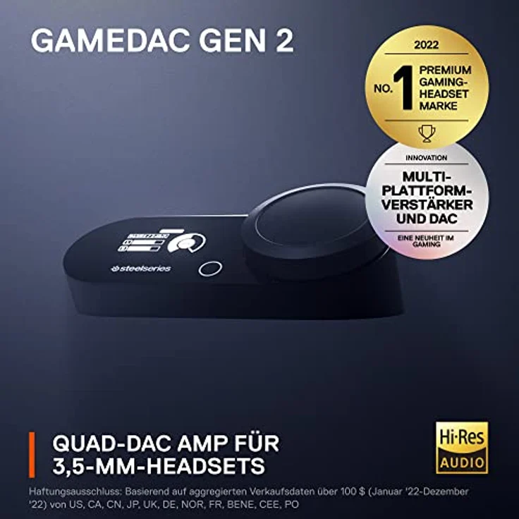 SteelSeries GameDAC Gen 2 (60262), High-Definition Soundkarte mit DAC und LED-Beleuchtung – Bild 2