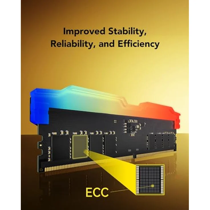 Lexar THOR RGB DDR5 RAM 32GB Kit (2x16GB) 6000 MHz, DRAM 288-Pin UDIMM Desktop-Speicher, Hochleistungs Gaming Computerspeicher unterstützt Intel XMP 3.0/AMD Expo, On-die ECC, 1.35V (LD5U16G60C38BG-RGD) – Bild 5