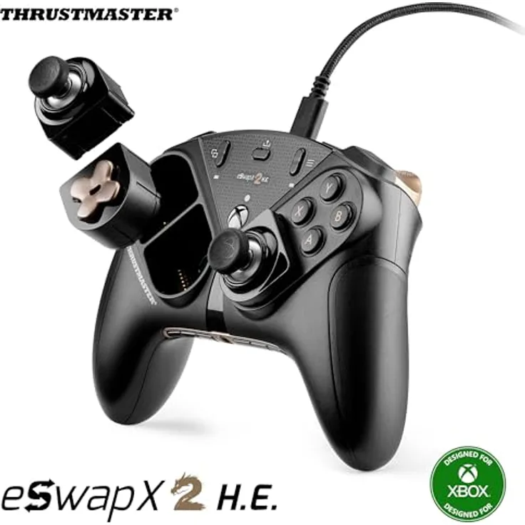 Thrustmaster eSwap X2 Pro Controller, Gaming Controller mit H.E.A.R.T. Ministicks für Xbox Series X, PC, Xbox One S, Schwarz