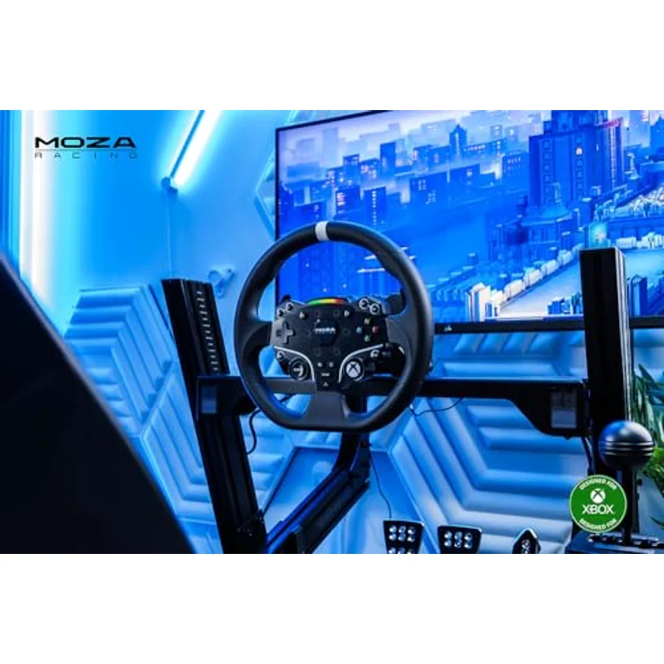 MOZA RACING R3 Racing Set, Gaming-Lenkrad für XBOX und PC mit DD R3 Wheelbase, 22 programmierbaren Tasten und SR-P Lite Pedalen, Schwarz – Bild 8