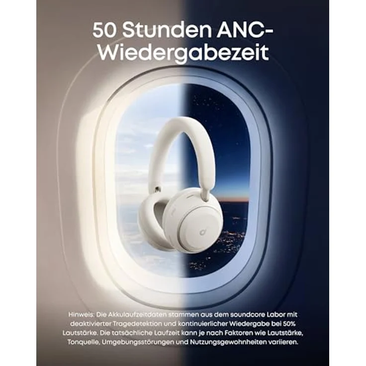 soundcore Space 2 by Anker, Noise Cancelling Kopfhörer mit 50h Akku, LDAC Hi-Res Audio, Bluetooth 6.1, ergonomischem Design und Nap-Modus – Bild 5