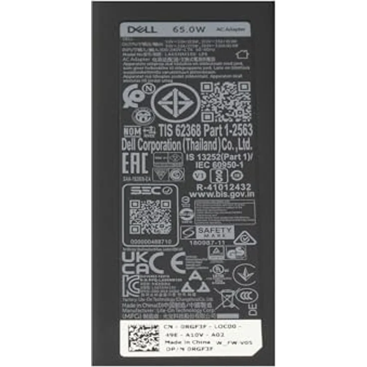 Dell 0M0RT, Notebook Netzteil 65 W für Dell Notebooks, Schwarz – Bild 5