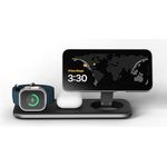 SATECHI Qi2 Trio Wireless Charging Pad, 3-in-1 Ladestation, 15W Schnellladegerät für iPhone 16/15/14/13/12, AirPods und Apple Watch, Aluminium