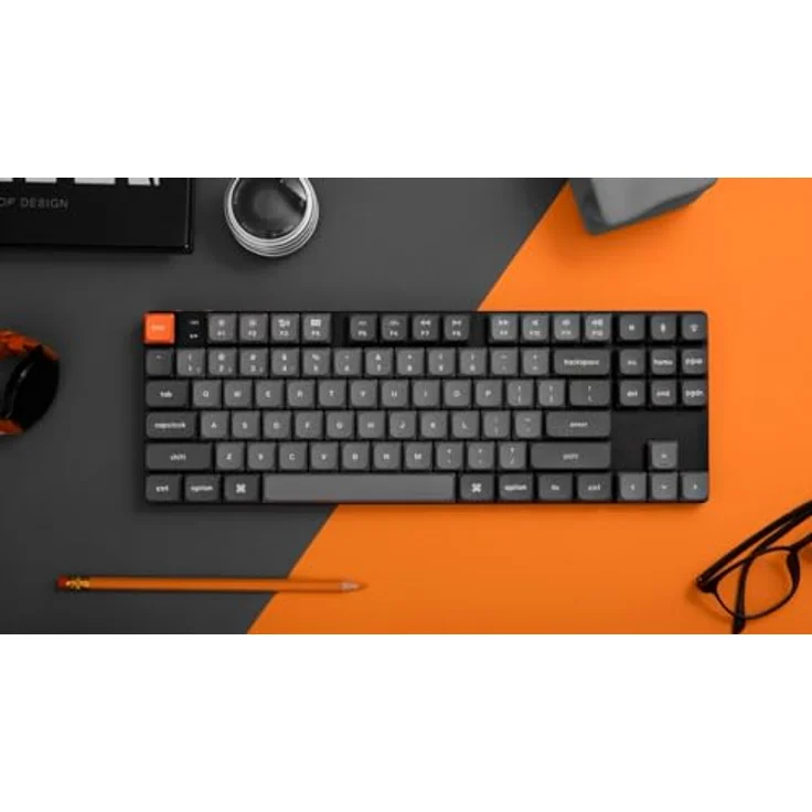 Keychron K1 Max, Ultra-Slim mechanische Tastatur mit QMK/VIA, Bluetooth und USB, 2.4 GHz, TKL-Layout, Weiß-LED, Low-Profile Gateron Brown Switch – Bild 4