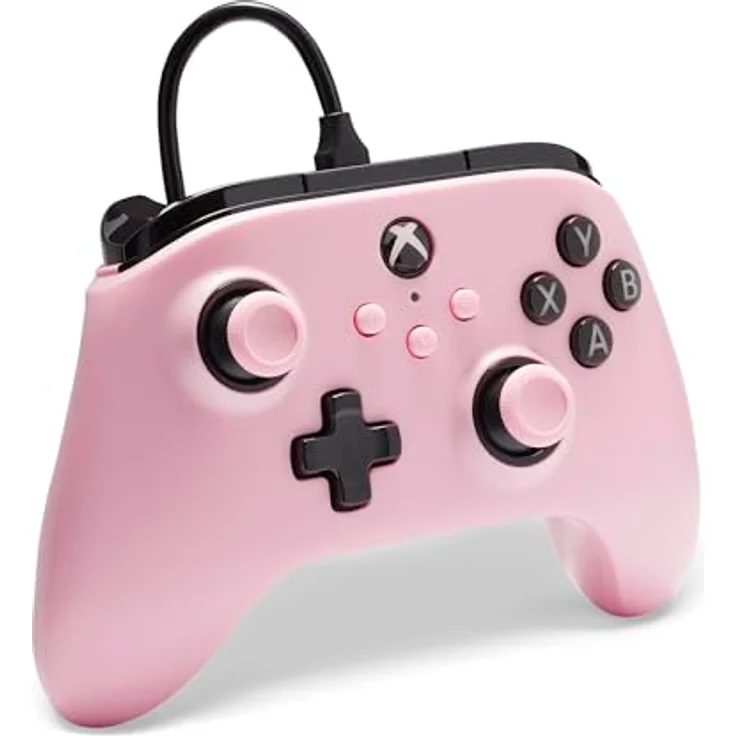PowerA Kabelgebundener Controller für Xbox Series X|S - Rosa, Gamepad mit Doppel-Vibrationsmotoren und Extralangem USB-C-Kabel – Bild 2