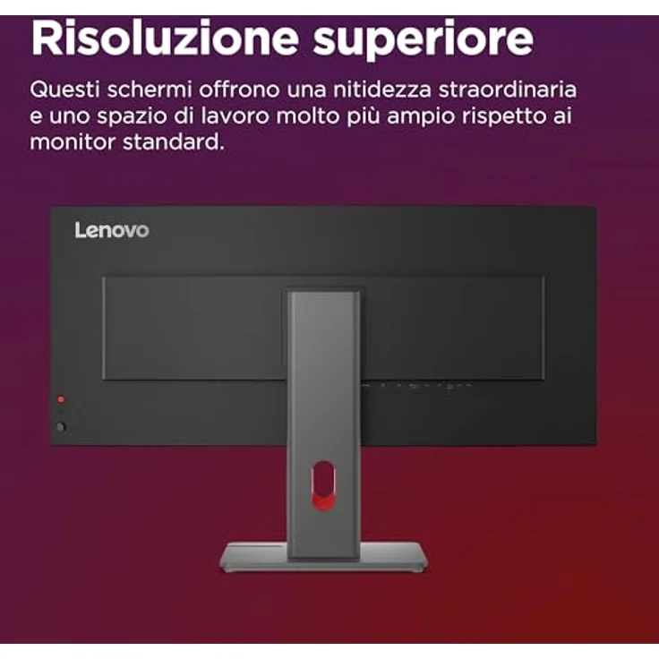 Lenovo ThinkVision P34WD-40, 34 Zoll gebogener LED-Monitor mit 3440 x 1440 Auflösung, 120 Hz, IPS, HDR10 und USB-C, finsternis schwarz – Bild 3
