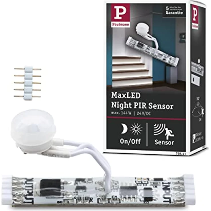 Paulmann 79841 Stripe MaxLED Sensor Bewegungsmelder für Profile DC 24V max. 144W Weiß Lichtband Kunststoff – Bild 1