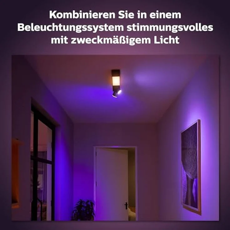 Philips Hue White & Col. Amb. LED 2-er Spotleuchte Centris, weiß, dimmbar, 16 Mio. Farben, steuerbar via App, kompatibel mit Amazon Alexa (Echo, Echo Dot) – Bild 4