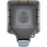 SCHWAIGER SOAD0100 Außensteckdose Aufputz Wetterschutzabdeckung IP66 Winkelstecker Klickverschluss