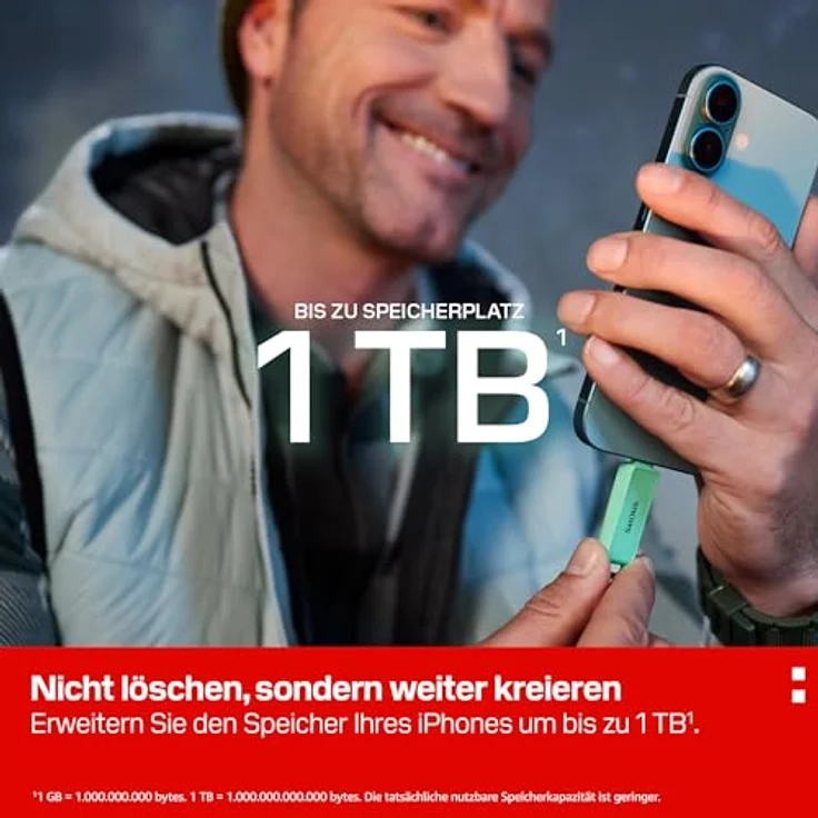 SanDisk Phone Drive USB-C, 1TB USB Stick in Seafoam Green mit automatischen Backups und 150 MB/s Übertragungs速度 – Bild 5