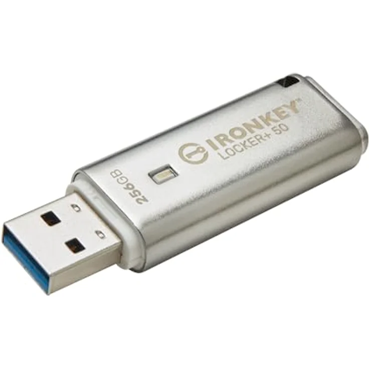 Kingston IronKey Locker+ 50 USB Stick XTS-AES-Verschlüsselung für Datenschutz mit automatischer USBtoCloud Sicherung-IKLP50/256GB – Bild 2