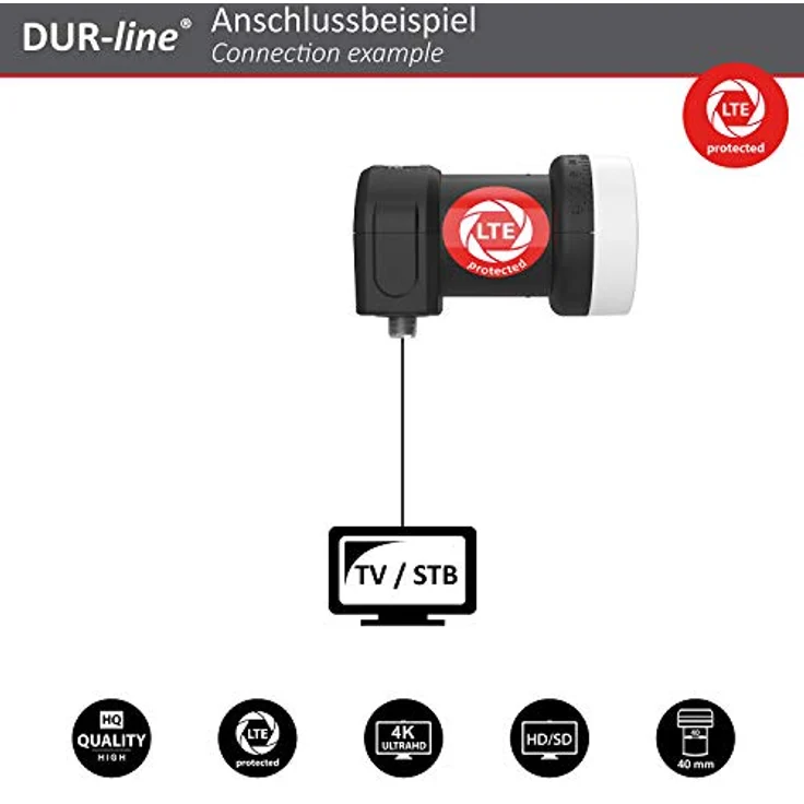 DUR-line MDA 80 Satellitenschüssel anthrazit + Single LNB – Bild 6