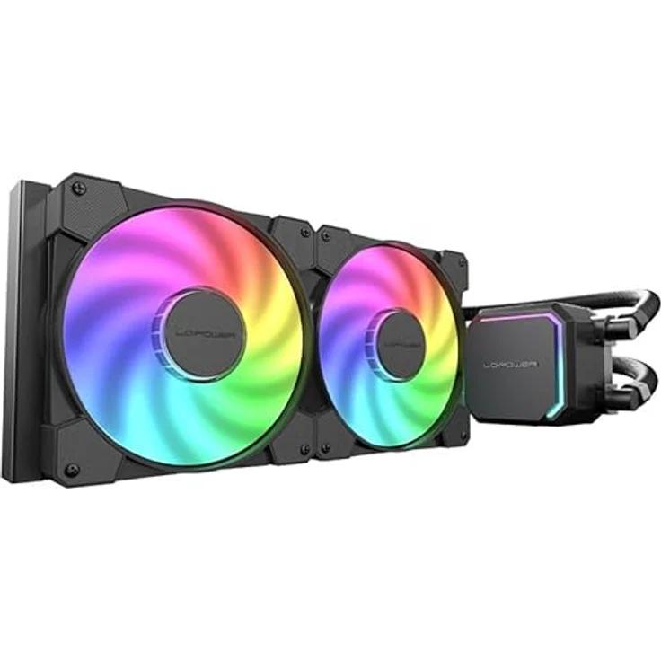 LC-Power WAK LC-CC-280-B-ARGB JetFlow, Gehäuselüfter mit 280mm Radiator und ARGB-Beleuchtung für Intel-Sockel 1150/1151/1155/1156 – Bild 1
