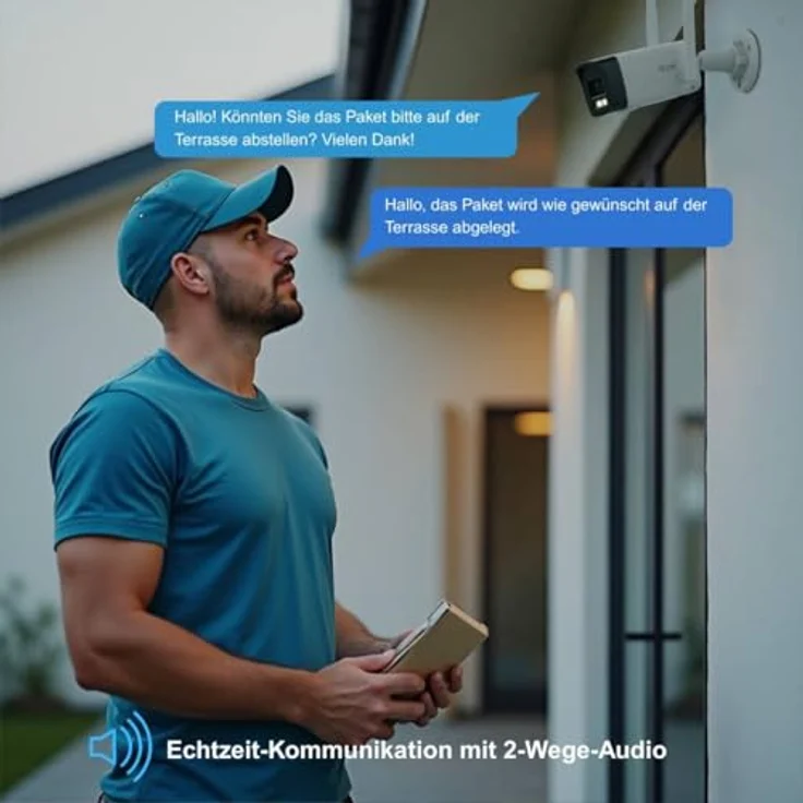 HiLook WLAN Überwachungskamera Set Außen, 2X 4 MP Bullet Kameras, WiFi NVS mit Micro-SD-Slot, Menschen- & Fahrzeugerkennung, Nachtsicht, 2-Wege-Audio, IP66 witterungsbeständig – Bild 3