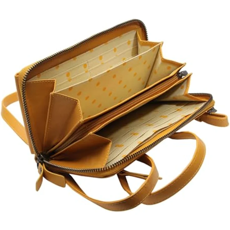 Esquire Peru Handytasche Leder, 10 cm x 4 cm x 18 cm, gelb aus 100% Leder – Bild 2