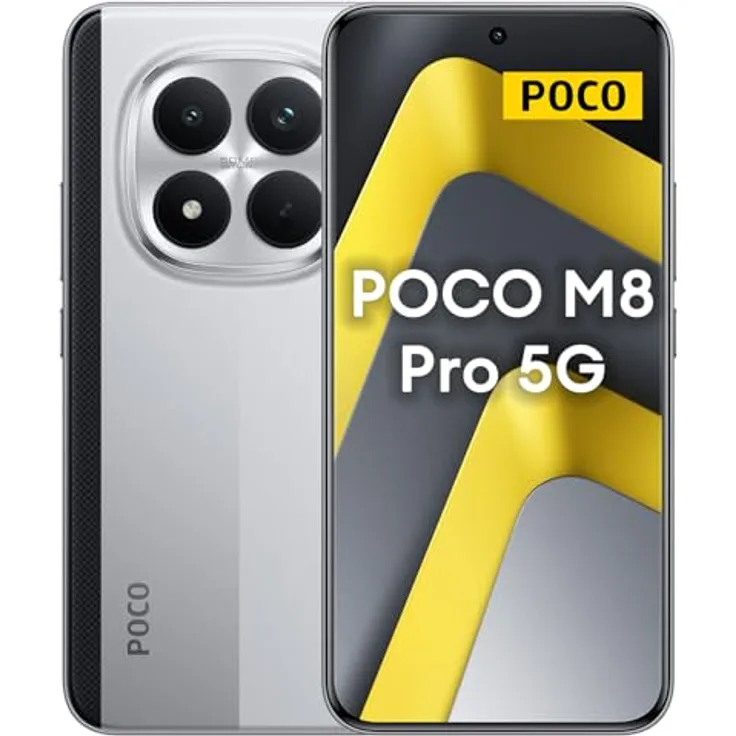 Xiaomi POCO M8 Pro 5G/12GB/512GB/Silber (512 GB, Silver, 6.83", Dual SIM, 5G), Smartphone, Silber
