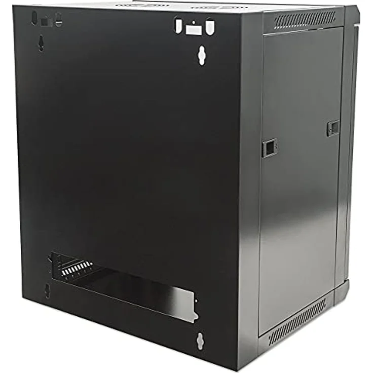 Intellinet 19" Wandverteiler, 12 HE Serverschrank mit Sicherheitsglastür, Schwarz – Bild 5