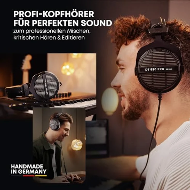 beyerdynamic DT 990 PRO 80 OHM - Offener Studio DJ-Kopfhörer (hören) – Bild 4